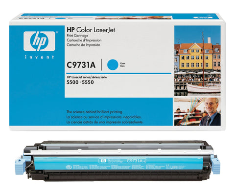 HP 645A (C9731A) Cyan Original LaserJet Toner Cartridge (12000 Yield)